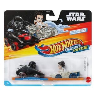 2024 Hot Wheels Racer Verse Star Wars REY & KYLO REN 2 Pack Cars NEW In Package